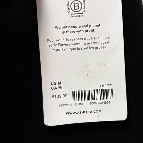 Athleta Elation Velvet Tight Leggings Size M Black Womens Activewear - Picture 9 of 10